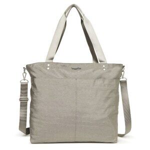 Baggallini Large Carryall Tote in Sterling Shimmer/Gray